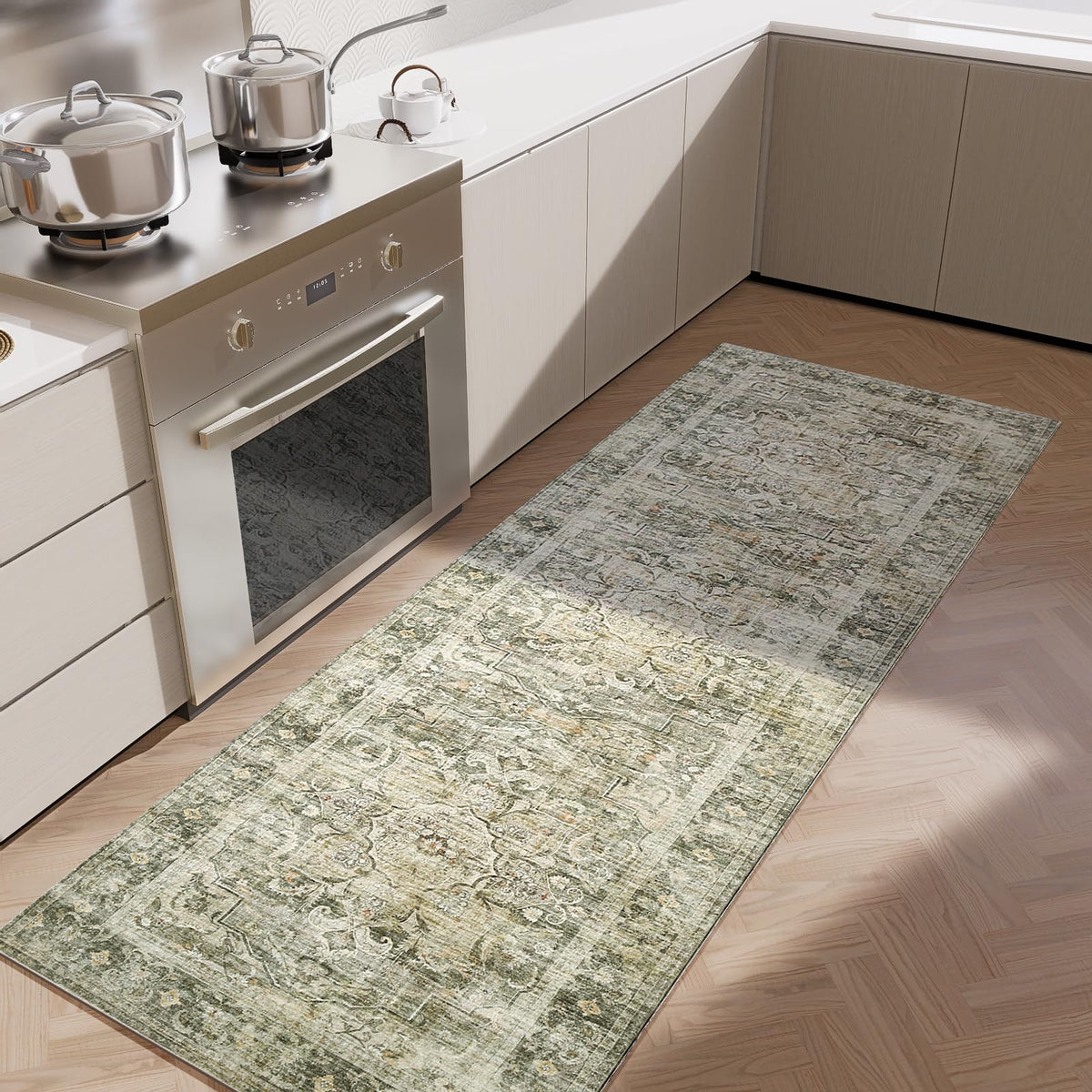 5x7 Area Rug for Living Room: Washable Bedroom Rug Non Slip Low Pile Carpet
