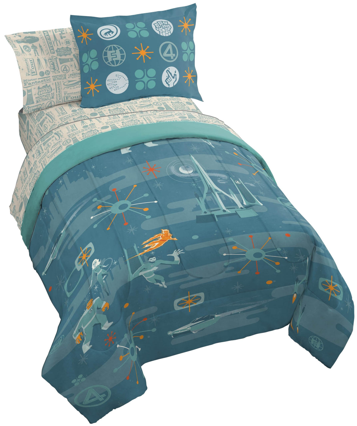Disney Lilo and Stitch Full Size Comforter Set 7 Piece Bedding, Multi