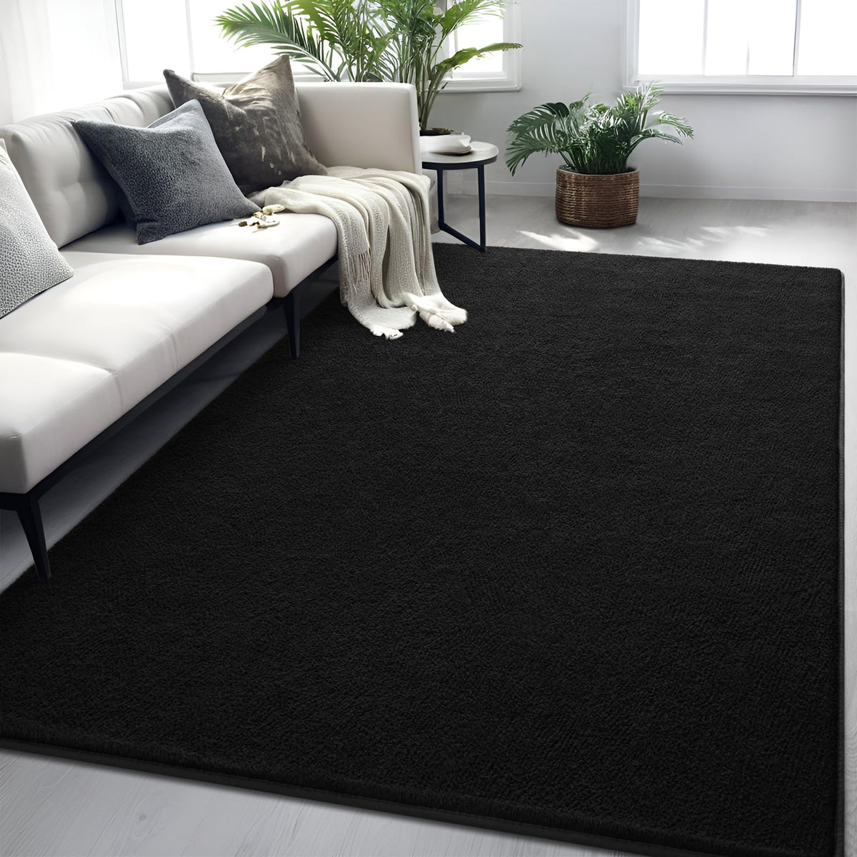 4x6 Grey Area Rug Modern Aesthetic Minimalist