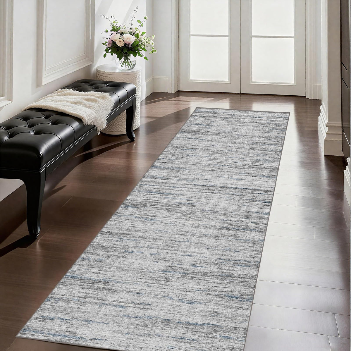 5x7 Area Rugs - Ultra-Thin Washble Rugs,Non-Slip Low Pile Abstract Print Rugs for Living Room,Home Office Decor,Stain Resistant Machine Washable Area Rug