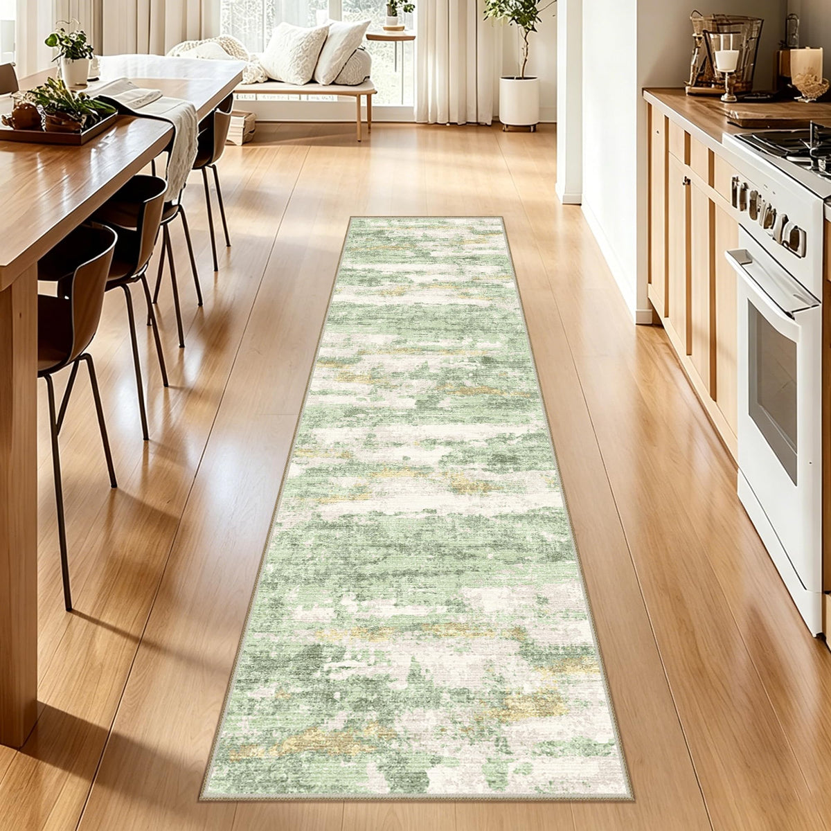 5x7 Area Rugs - Ultra-Thin Washble Rugs,Non-Slip Low Pile Abstract Print Rugs for Living Room,Home Office Decor,Stain Resistant Machine Washable Area Rug