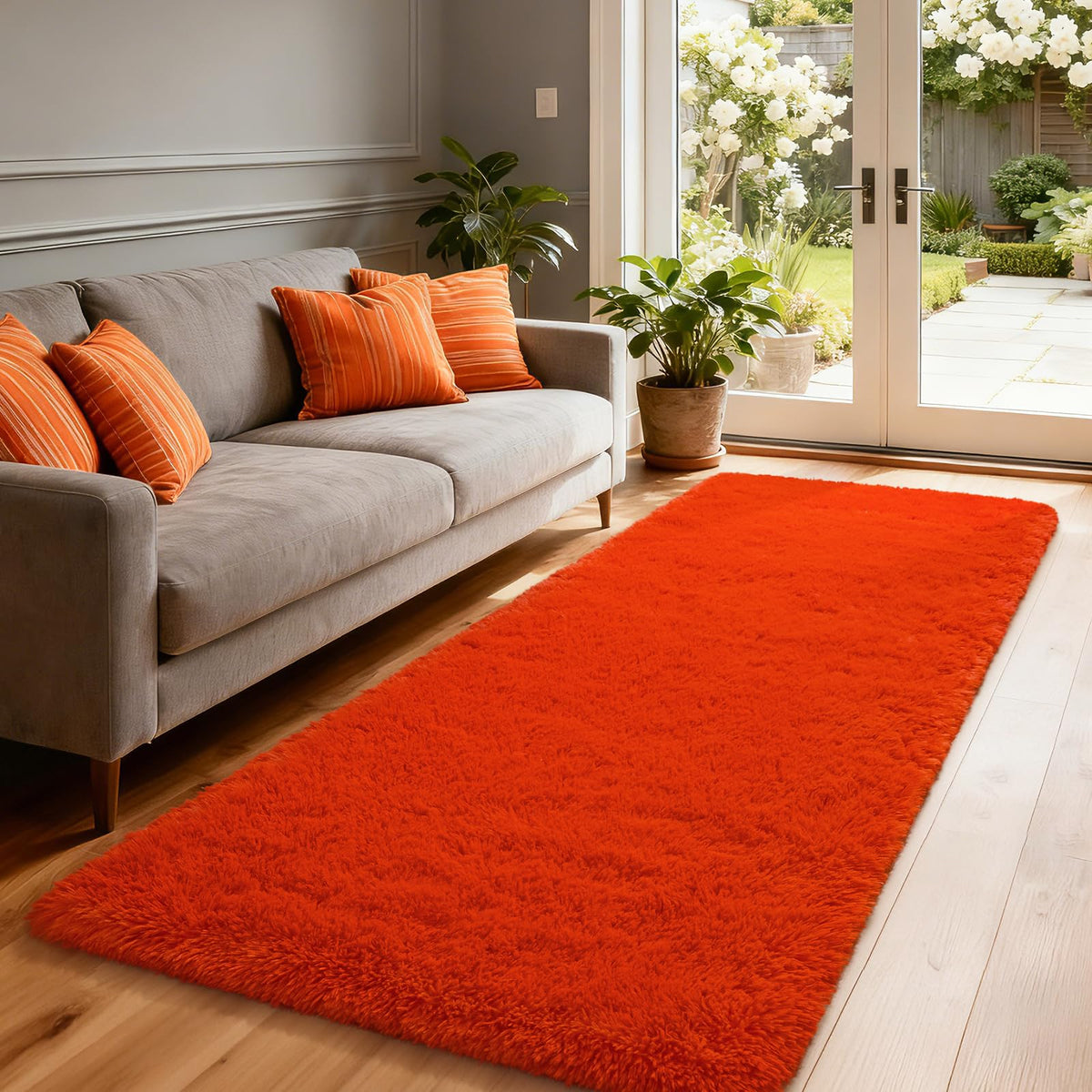 Merelax Soft Area Rug for Livingroom Bedroom, Machine Washable 4x6 Black Rugs Fluffy Shaggy Bedside Rug, Non Slip Indoor Carpet for Nursery Kids Room Home Decor Aesthetic