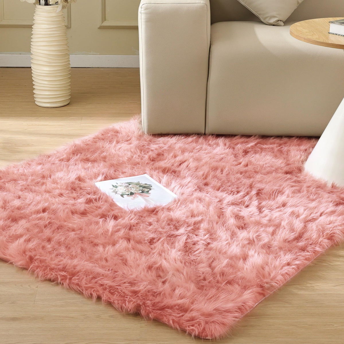 ORINOVA White Faux Sheepskin Fuzzy Fur Rugs for Bedroom Small Machine Washable Fluffy Area Rugs for Living Room 2x4 Shag Nursery Rug