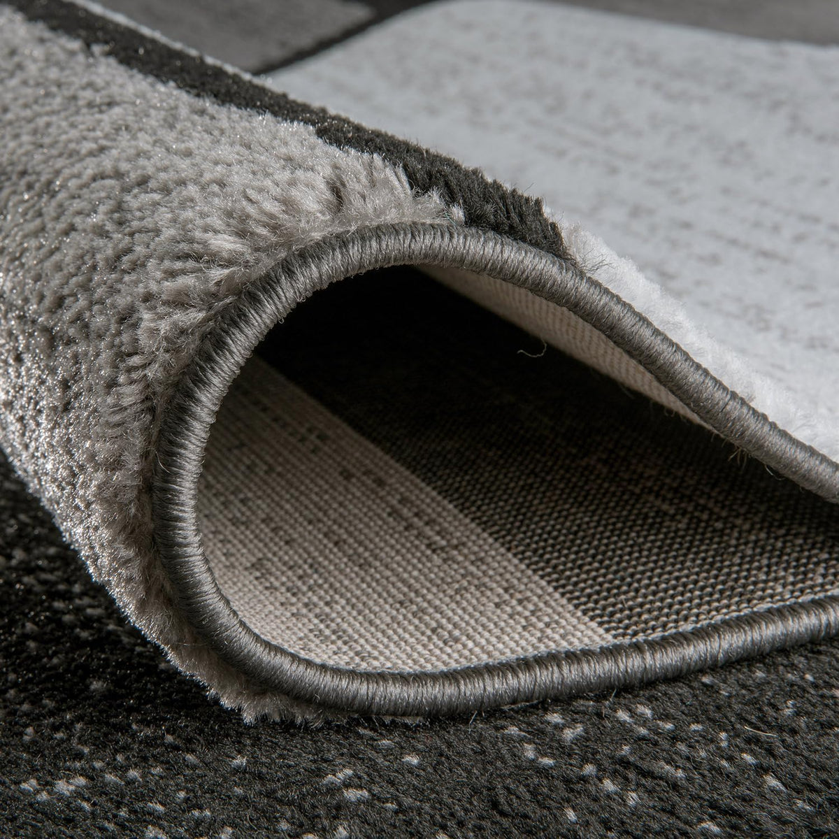 Rugshop Modern Boxes Contemporary Non-Shedding Area Rug Gray 5'3" x 7'3"
