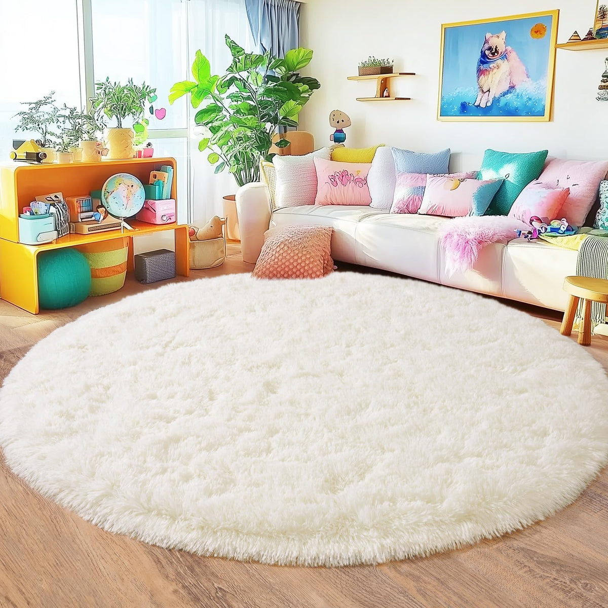 Black Rug for Bedroom, Soft Shaggy Modern Shag 4x6 Area Rugs for Living Room, Upgrade Non-Slip Plush Fluffy Carpet for Kids Boys Girls Room Dorm Home Decor Aesthetic