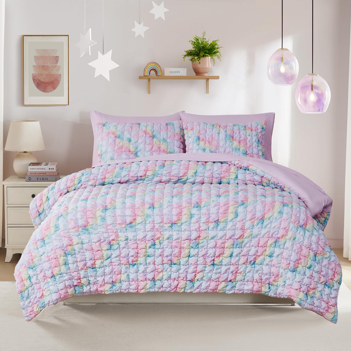 Kids Bedding Set Bed in a Bag for Boys and Girls Toddlers Printed Sheet Set and Comforter, Twin, Fairytale Princess