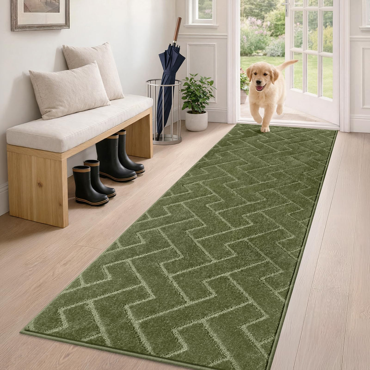 PURRUGS Dirt Trapping Door Mat Indoor Entrance, 20" x 31.5", Grey