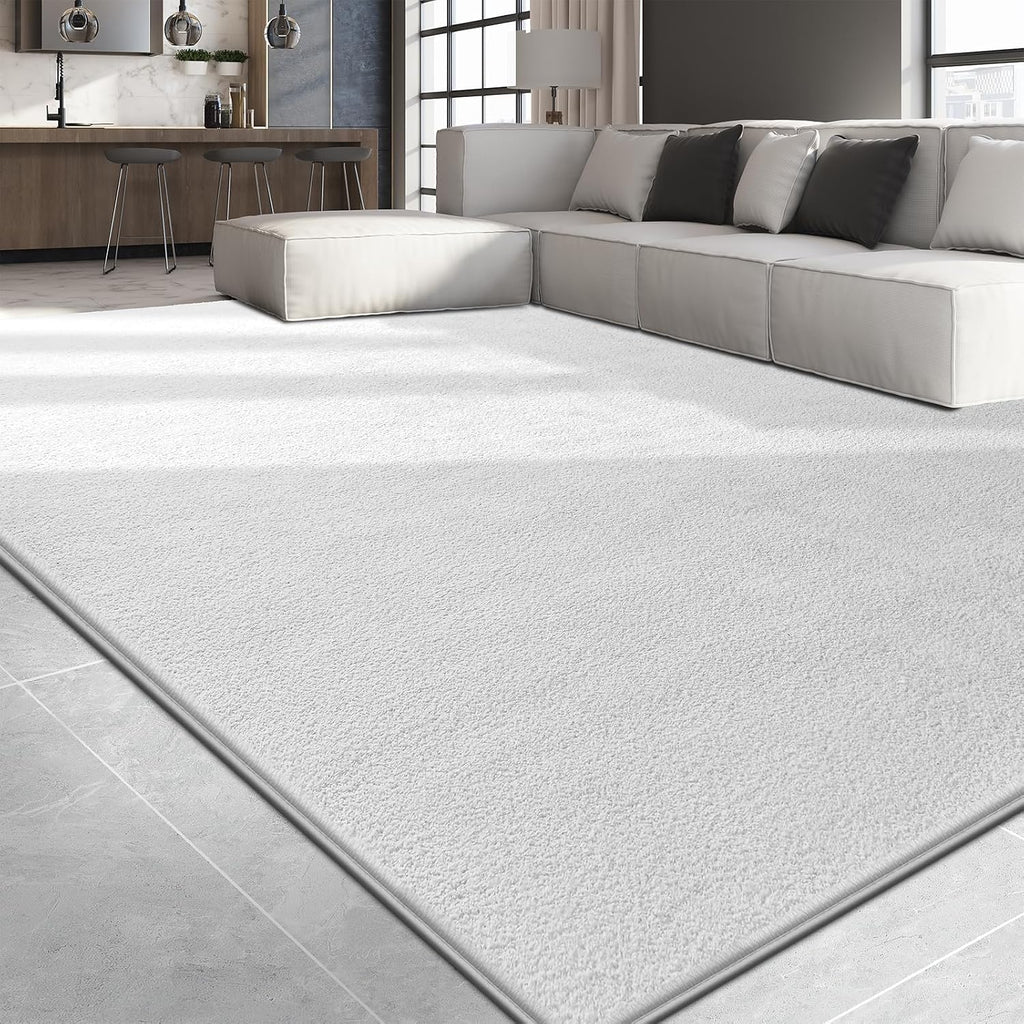 Large Area Rugs for Living Room Bedroom, Minimalist Modern Shag Rug, Soft