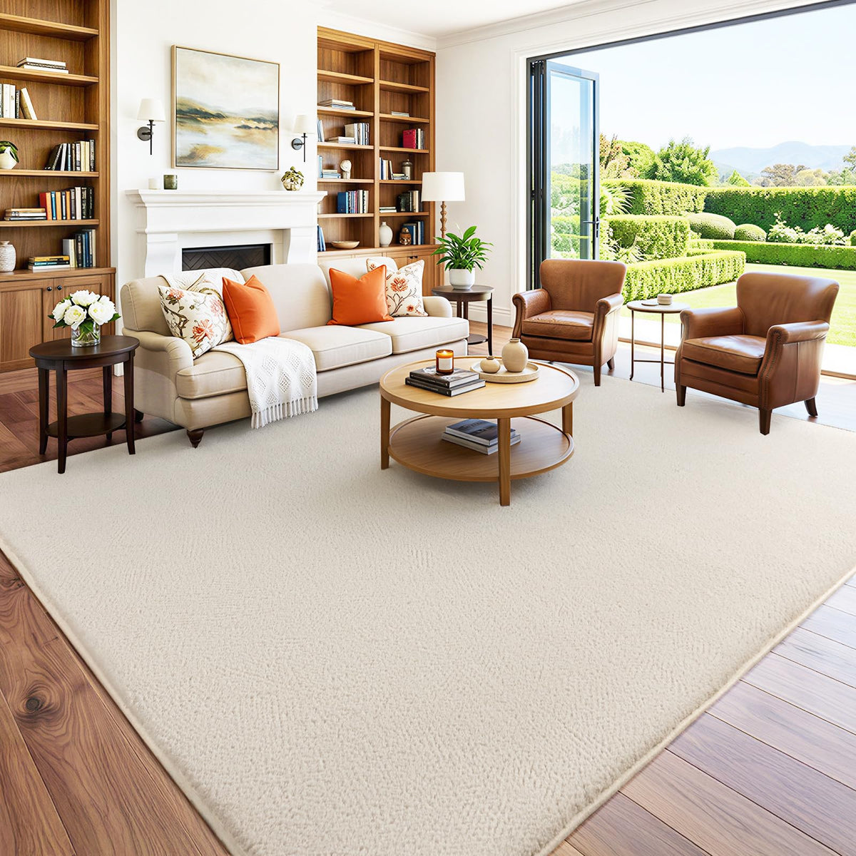 4x6 Black Area Rugs for Living Room, Non-Shedding Memory Foam Carpet