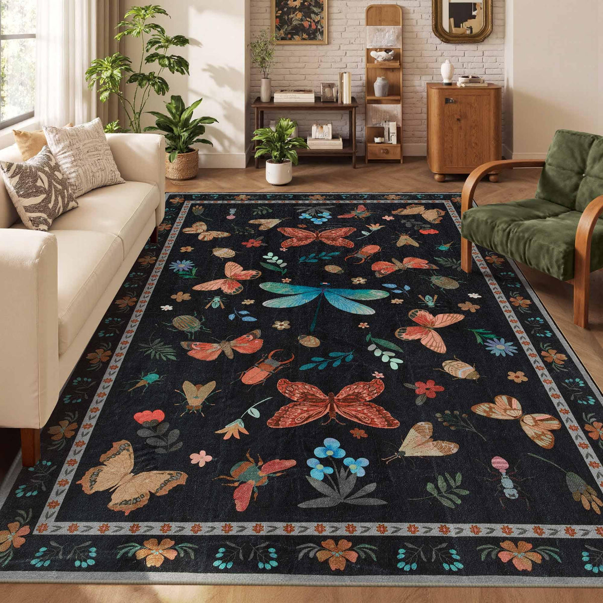 Rugxara Grey 5x7 Area Rugs for Bedroom & Living Room