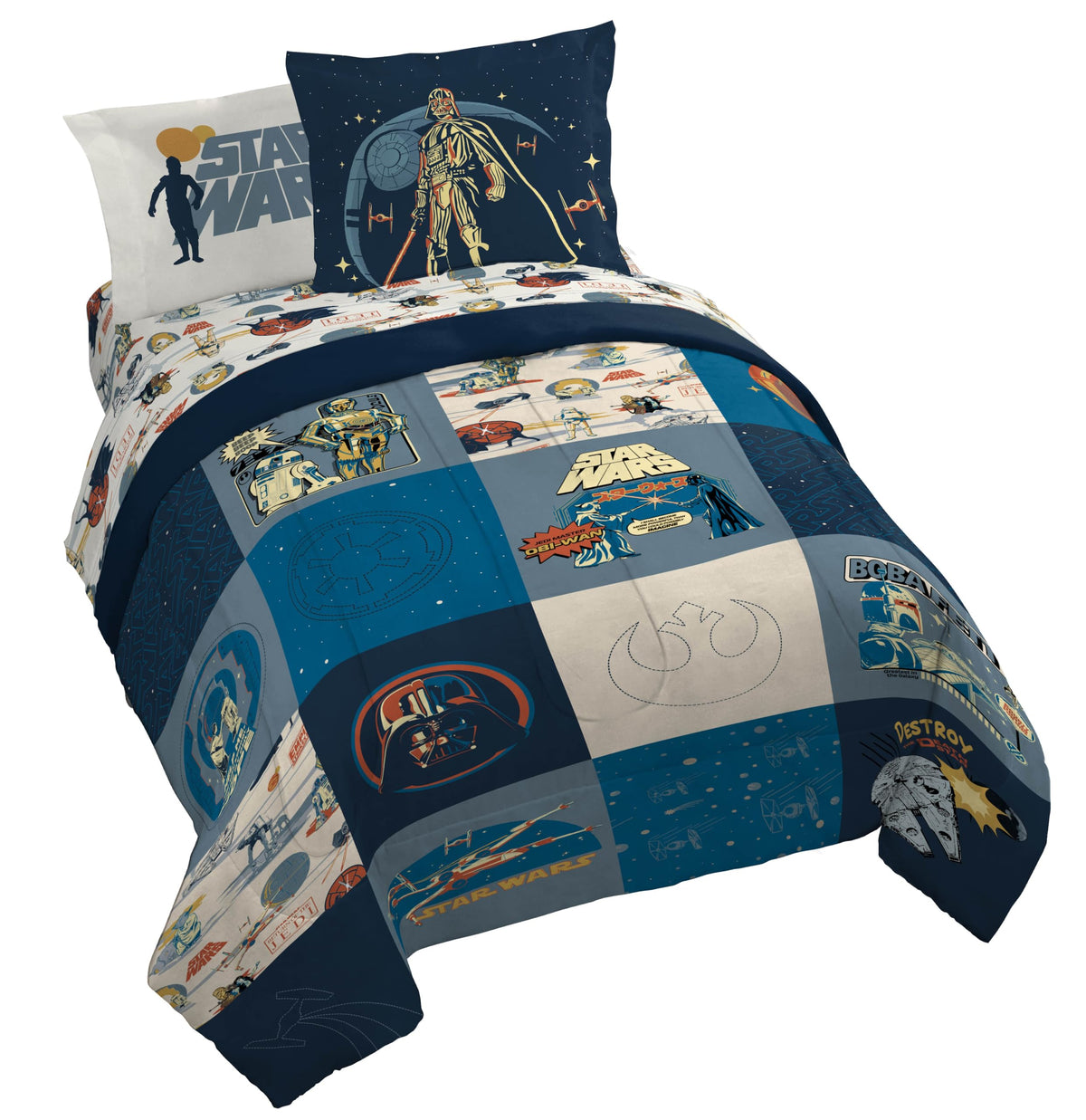 Jay Franco Kids Comforter Set Includes Sheets and Pillow Covers - Soft and Cozy Bed Set for Stylish Room Decor, Official Licensed Bedding, Black - Spiderman, 5 Piece Twin