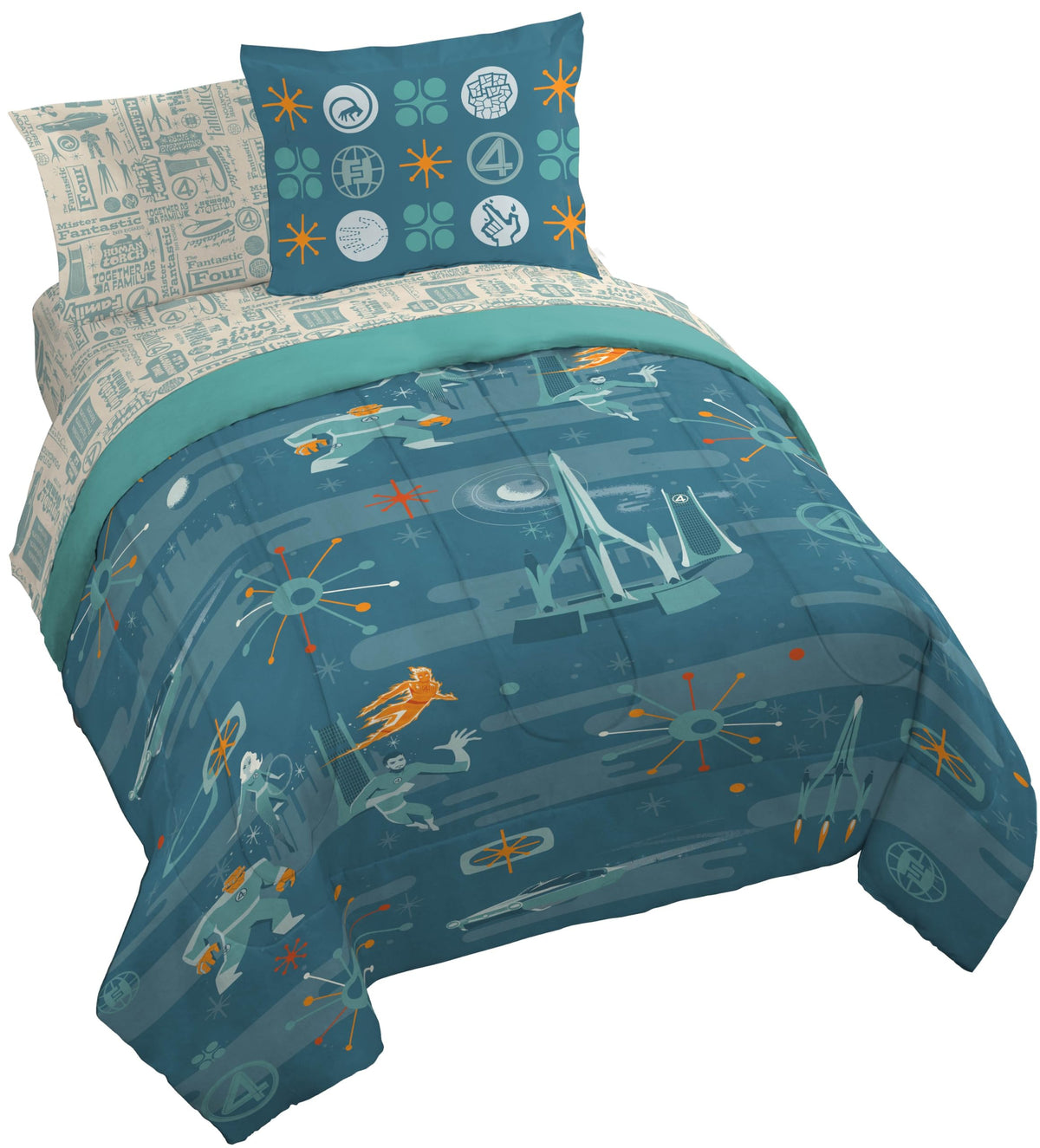 Disney Lilo and Stitch Full Size Comforter Set 7 Piece Bedding, Multi