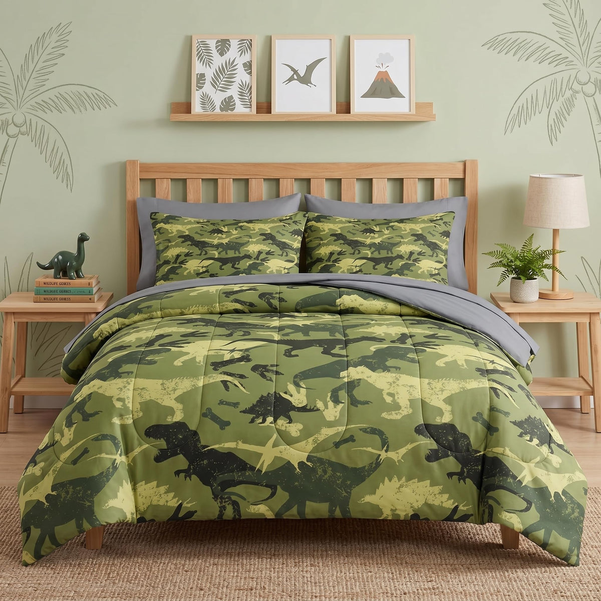 Pamnest Twin Comforter Set for Girls, 5 Pieces Butterfly Bedding Set