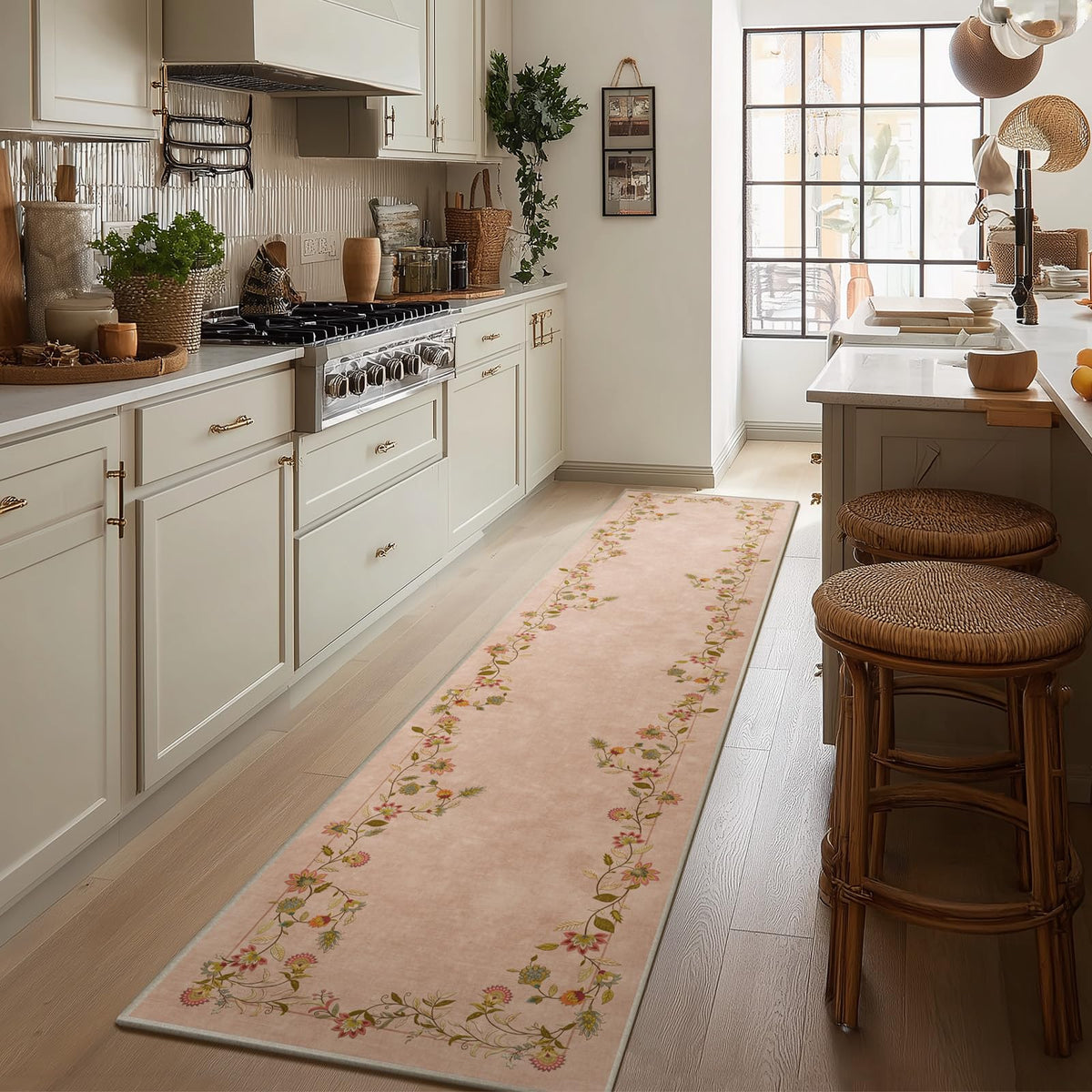 5x7 Area Rug for Living Room: Washable Bedroom Rug Non Slip Low Pile Carpet
