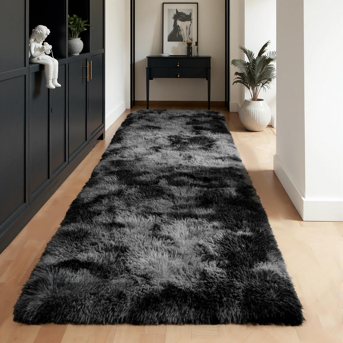 Zentavio Area Rugs for Living Room Grey Rugs for Bedroom 4x6 Carpet Fluffy Furry Soft Shag Aesthetic Plush High Pile Gray Throw Rug for Nursery Kids Room Dorm