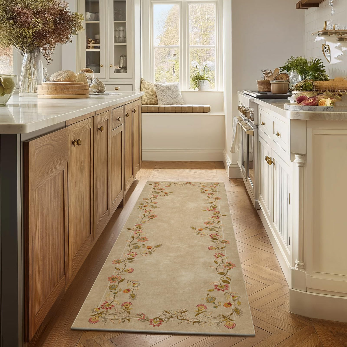 5x7 Area Rug for Living Room: Washable Bedroom Rug Non Slip Low Pile Carpet