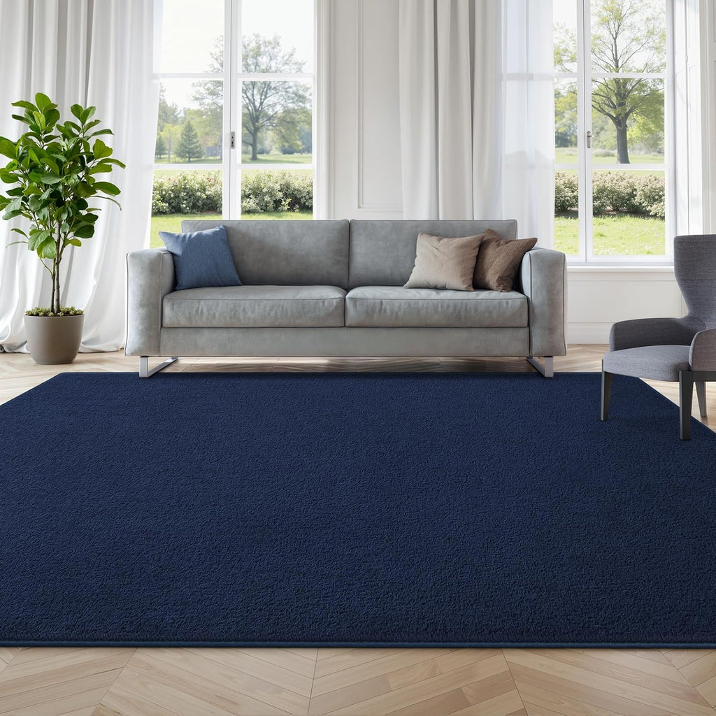 Deerhoo Area Rugs for Living Room Bedroom, 4 x 6 Ft, Navy Blue