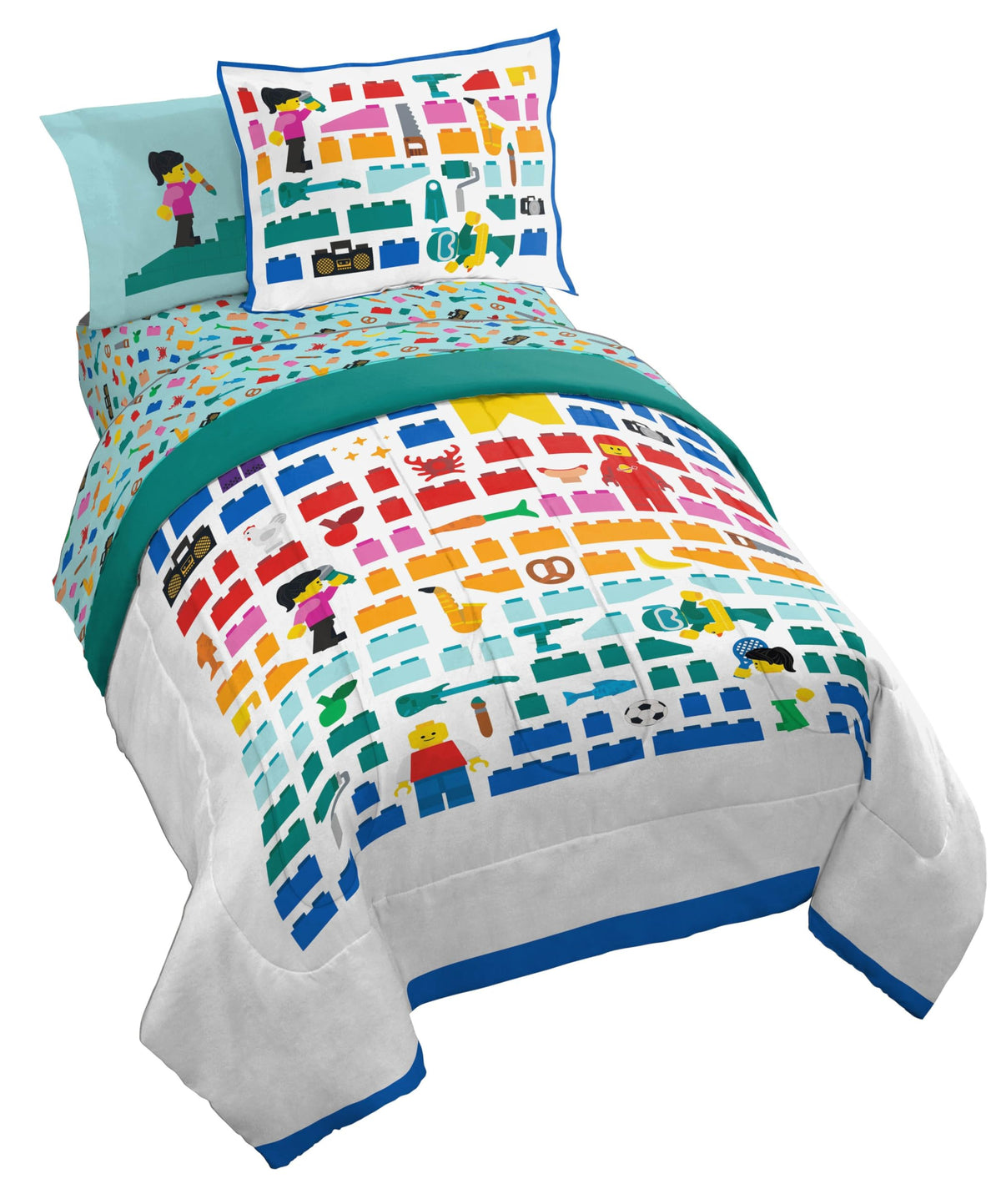 Jay Franco Kids Comforter Set Includes Sheets and Pillow Covers - Soft and Cozy Bed Set for Stylish Room Decor, Official Licensed Bedding, Grey - Toy Story, 7 Piece Full