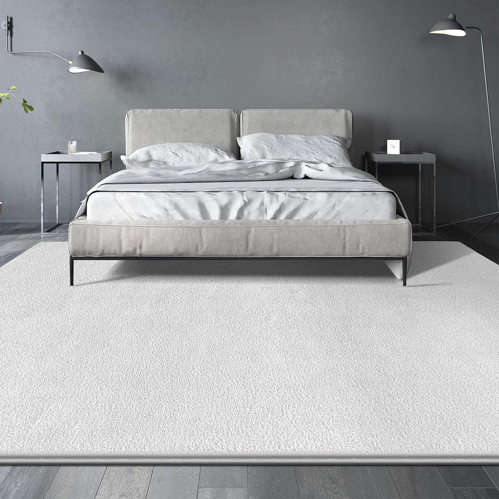 Large Area Rugs for Living Room Bedroom, Minimalist Modern Shag Rug, Soft