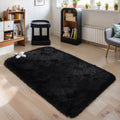 4x6 Light Grey Fluffy Shag Rug for Bedroom, Plush Washable Carpet