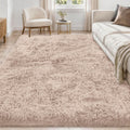Tosuoka 4x6 Area Rugs for Bedroom, Soft Fluffy Shag Thick Black Rug