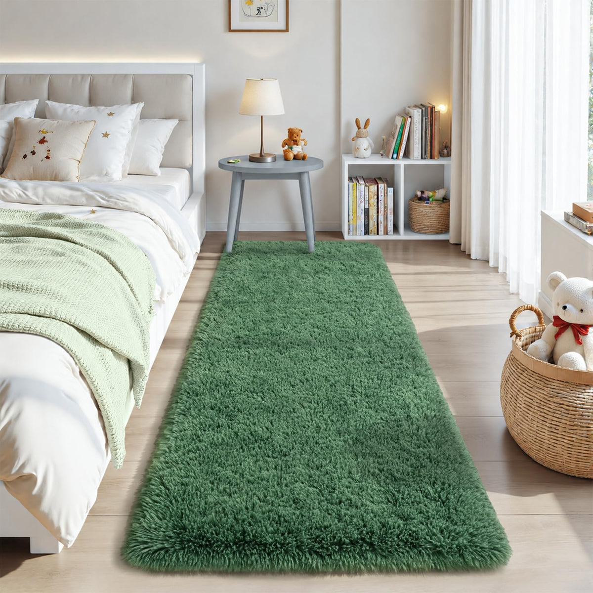 Zentavio Area Rugs for Living Room Grey Rugs for Bedroom 4x6 Carpet Fluffy Furry Soft Shag Aesthetic Plush High Pile Gray Throw Rug for Nursery Kids Room Dorm