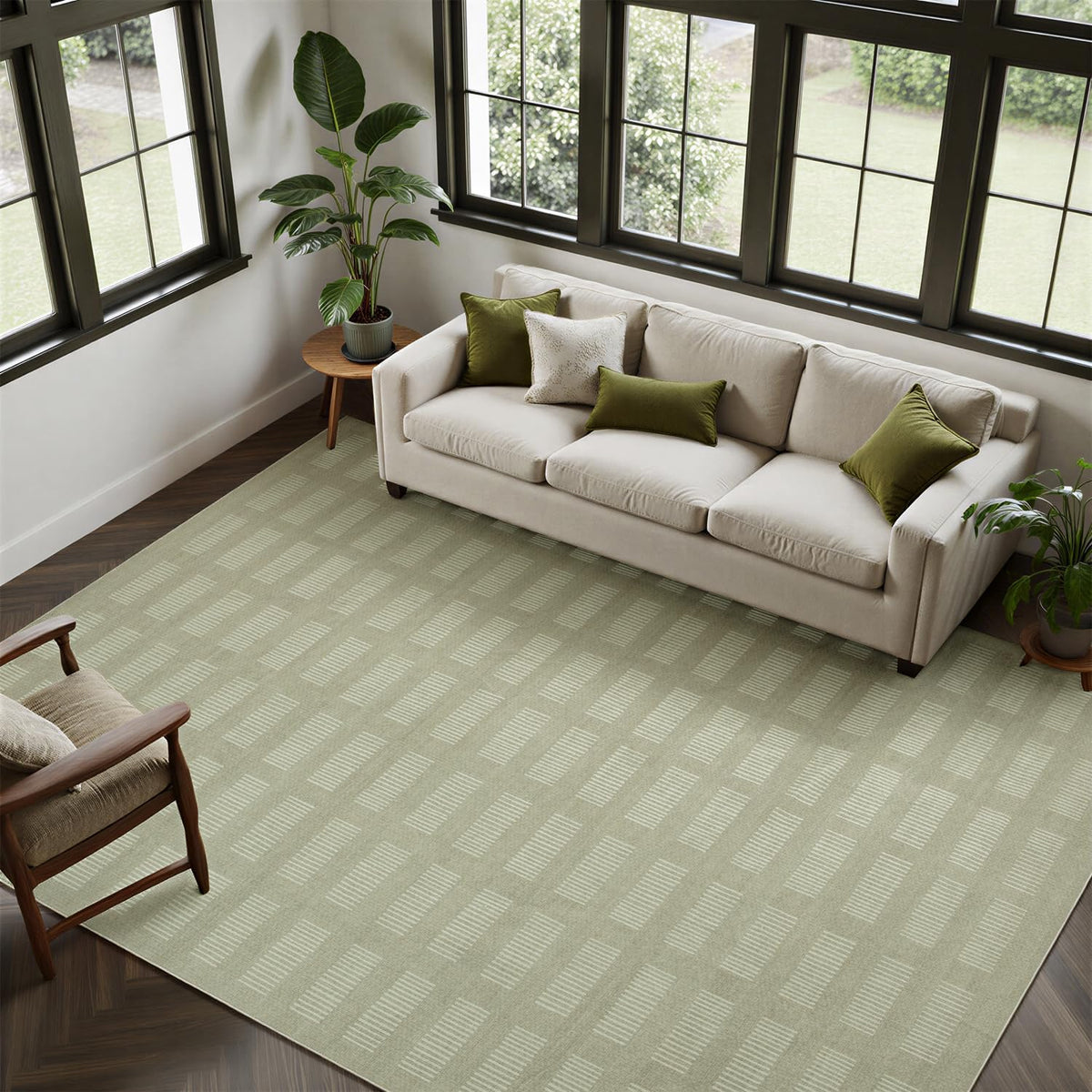 Washable Rugs 8x10 Area Rugs for Living Room,Ultra Soft Faux Wool Retro Carpets,Non Slip Backing,Durable Edge Binding,Stain Resistant,The Large Carpet for Bed Room,Dining Room,Office Decor