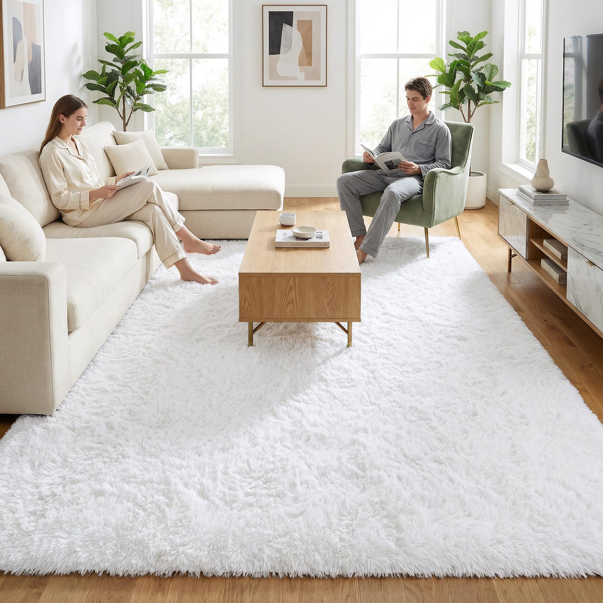 Merelax Soft Area Rug for Livingroom Bedroom, Machine Washable 4x6 Black Rugs Fluffy Shaggy Bedside Rug, Non Slip Indoor Carpet for Nursery Kids Room Home Decor Aesthetic