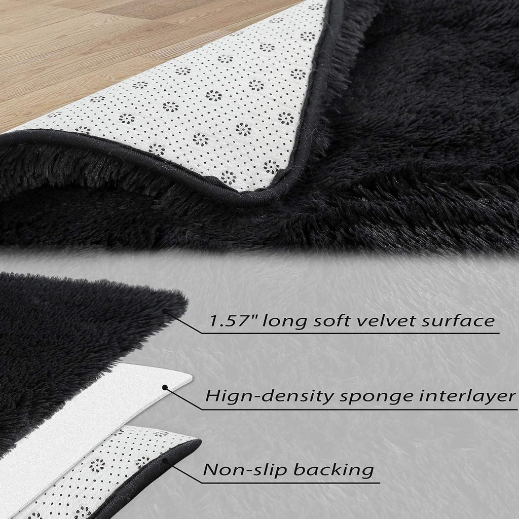 CAROMIO Shag Fluffy Area Rug Modern Indoor Plush Rug 8' x 10'