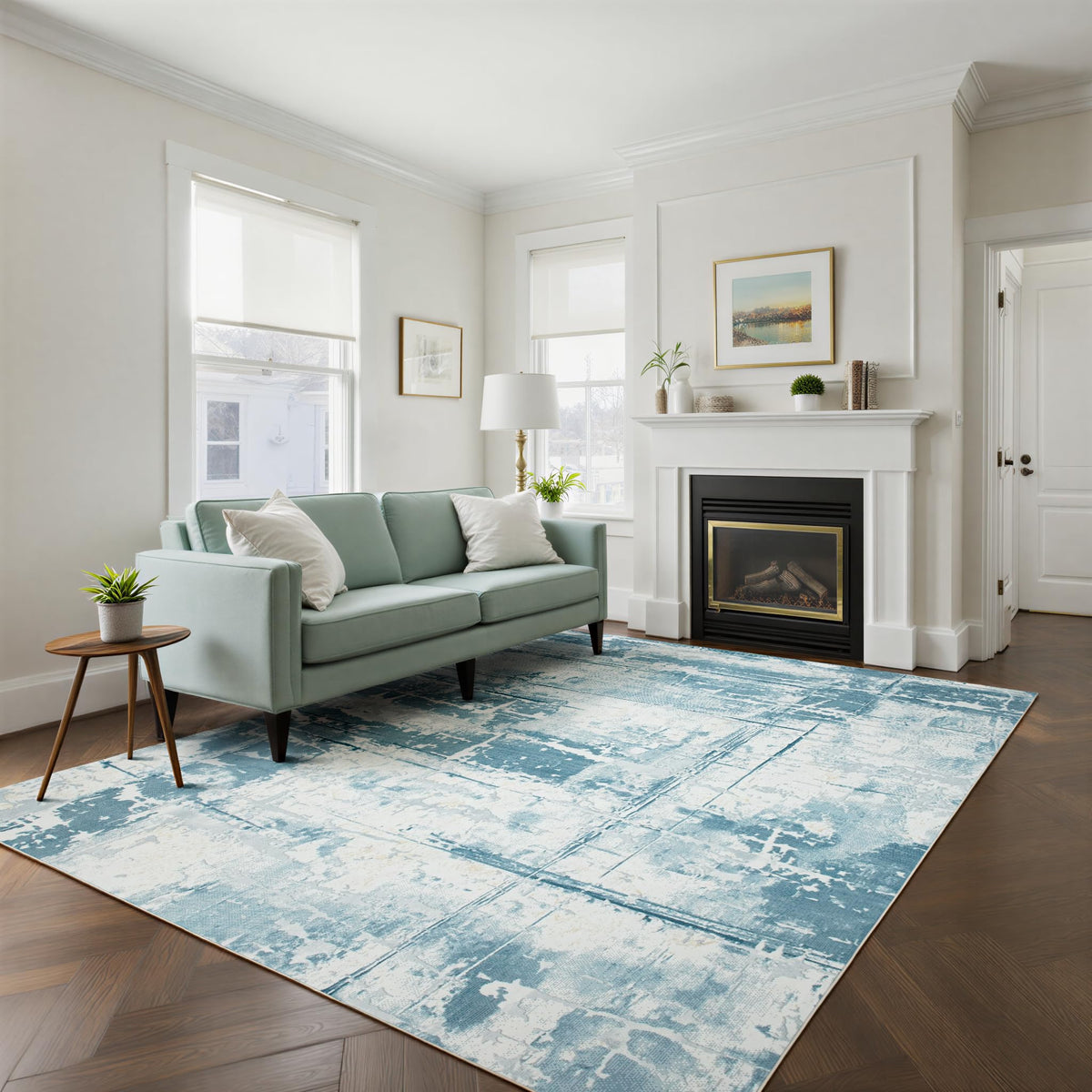 Washable Rugs 8x10 Area Rugs for Living Room,Ultra Soft Faux Wool Retro Carpets,Non Slip Backing,Durable Edge Binding,Stain Resistant,The Large Carpet for Bed Room,Dining Room,Office Decor