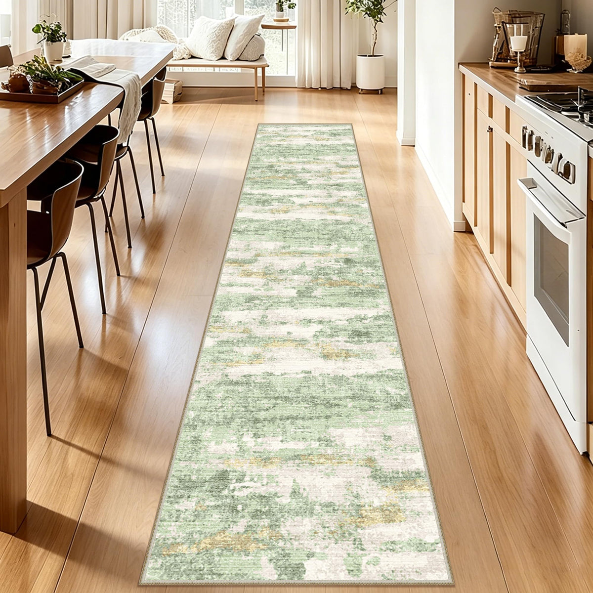 5x7 Area Rugs - Ultra-Thin Washble Rugs,Non-Slip Low Pile Abstract Print Rugs for Living Room,Home Office Decor,Stain Resistant Machine Washable Area Rug