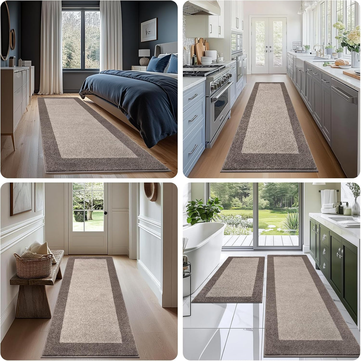 Area Rug 48" x 72", Kitchen Rug for Floor, Bedroom, Roll Packing