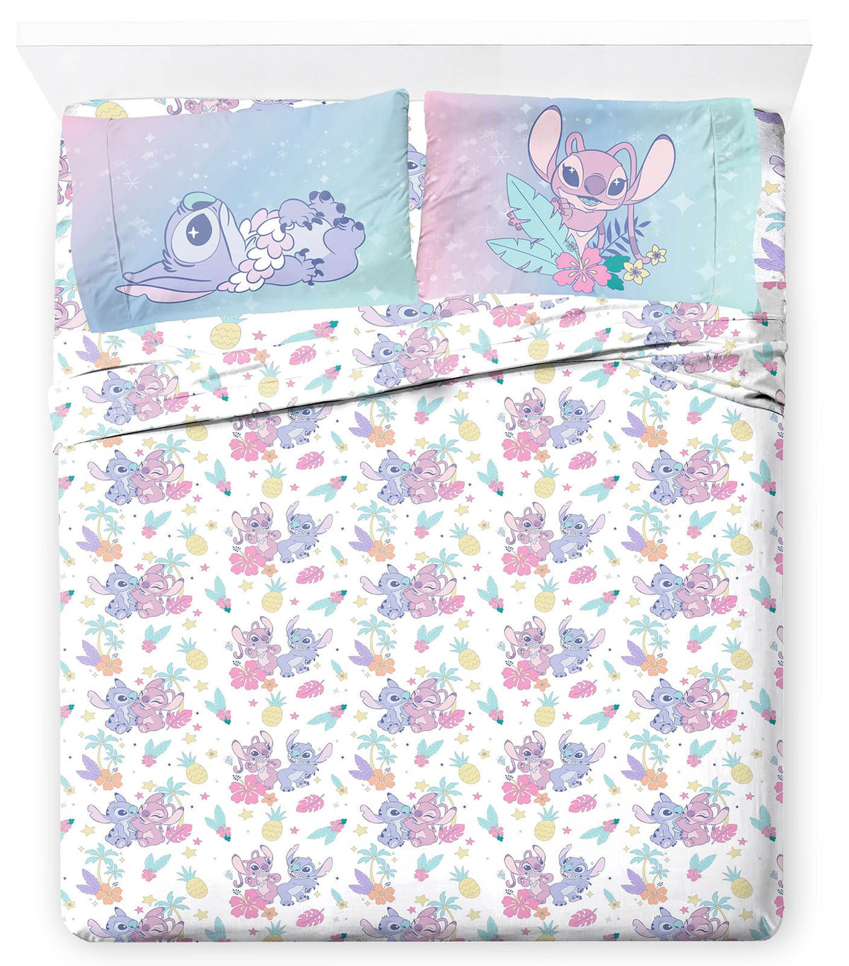 Jay Franco Kids Sheet Cartoon Set with Fitted, Flat Sheets & Pillow Cover - Ultra-Soft Bedding with Pillowcase for Room Decor, White - Toy Story, 4 Piece Queen