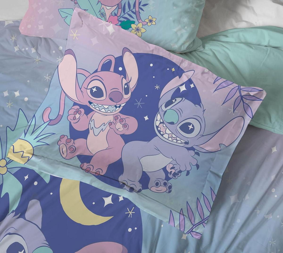 Disney Lilo & Stitch Twin Comforter Set, 5 Pc Bed in a Bag, Reversible