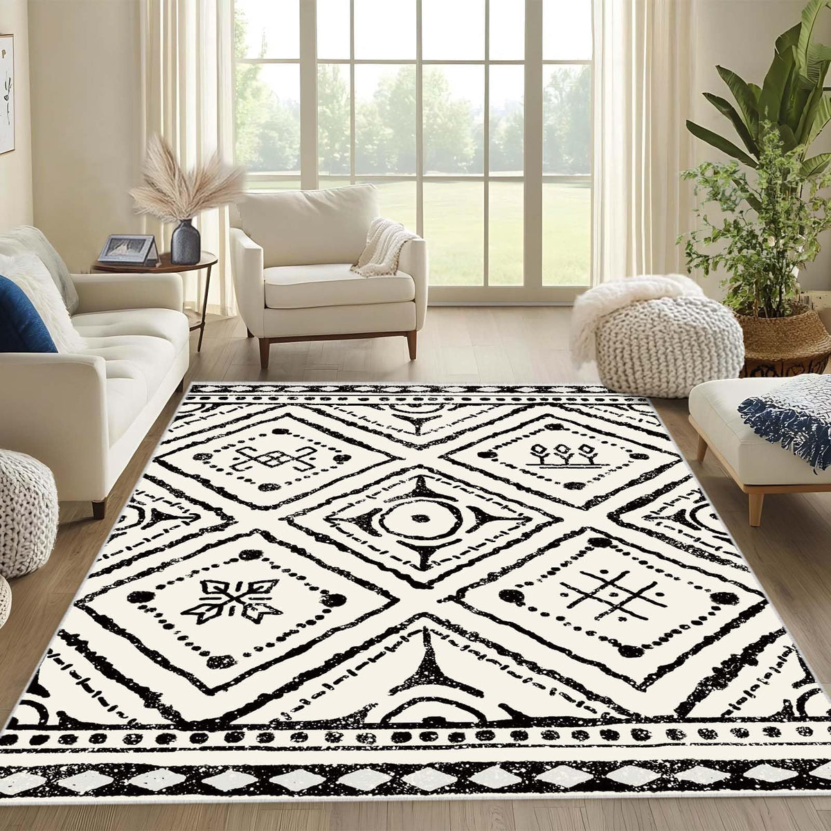2x3 Washable Rug for Kitchen & Bedroom Floor or Entryway, Soft Indoor Mat for Inside House, Small Throw Carpet Bathroom Rug, Gray Carpet