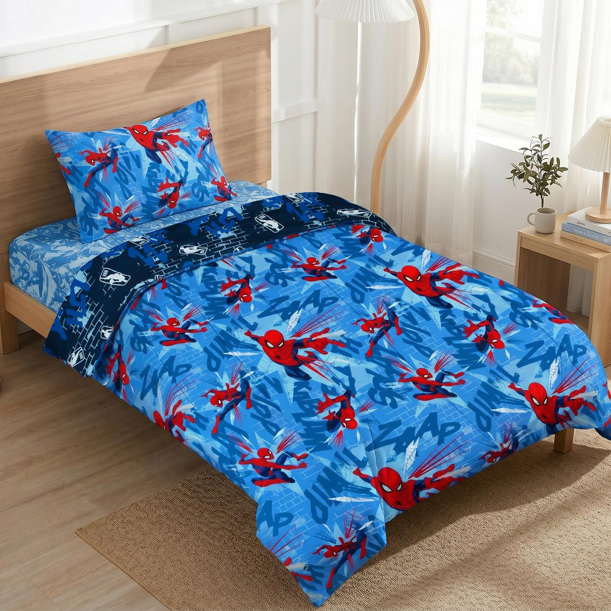 Northwest Disney Pixar Story Twin Comforter Set, Reversible Buzz Lightyear & Woody Design, Ultra Soft Fade Resistant Microfiber Kids Bedding Set, Officially Licensed