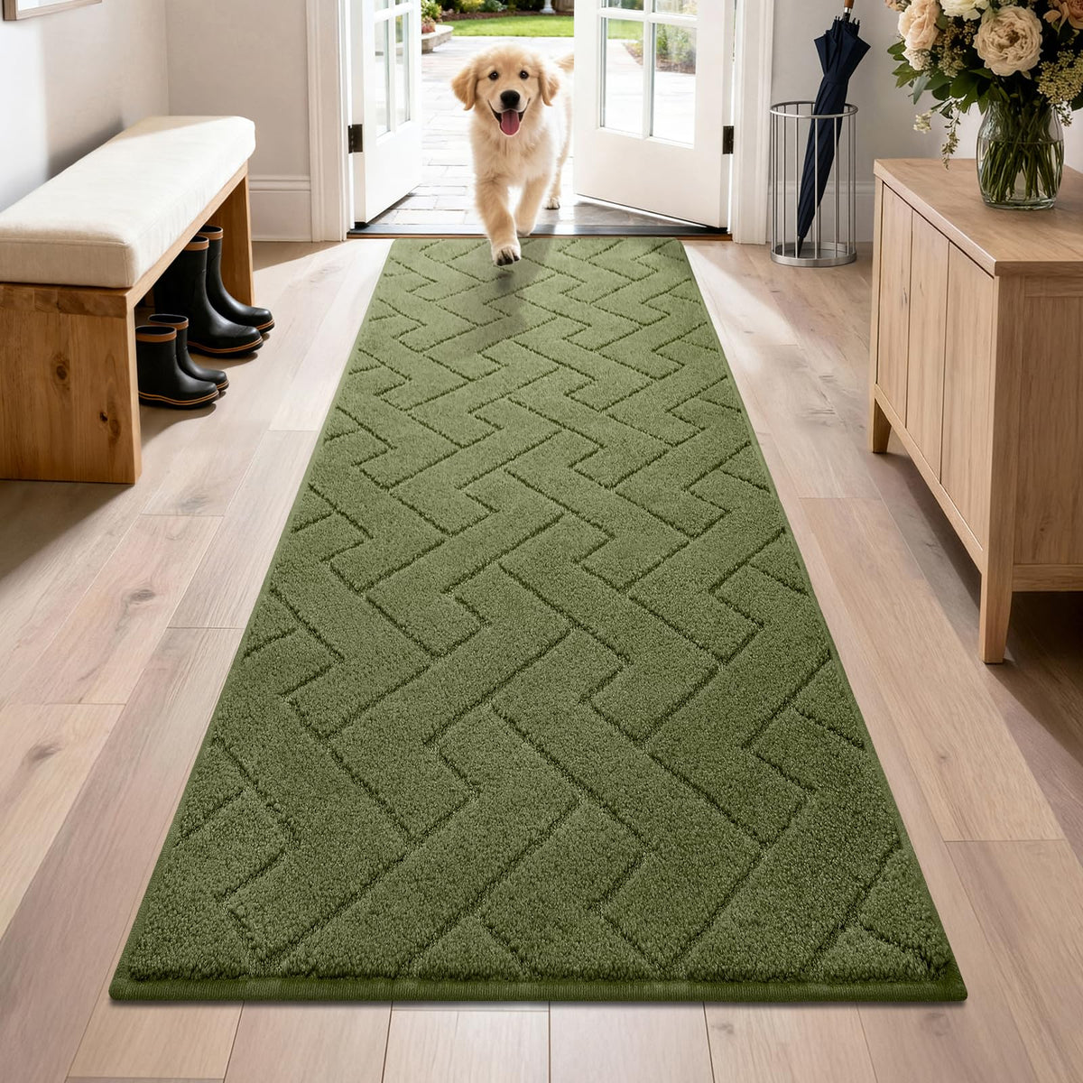 PURRUGS Dirt Trapping Door Mat Indoor Entrance, 20" x 31.5", Grey