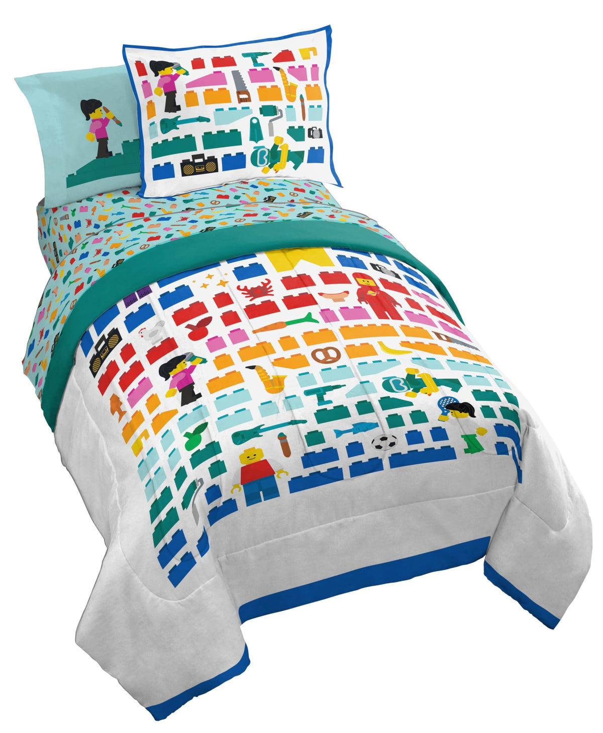 Jay Franco Kids Comforter Set Includes Sheets and Pillow Covers - Soft and Cozy Bed Set for Stylish Room Decor, Official Licensed Bedding, Grey - Toy Story, 7 Piece Full
