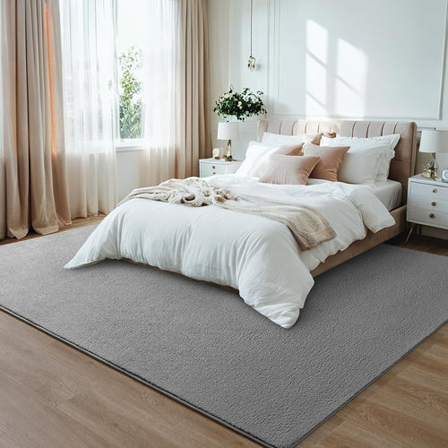 4x6 Grey Area Rug Modern Aesthetic Minimalist