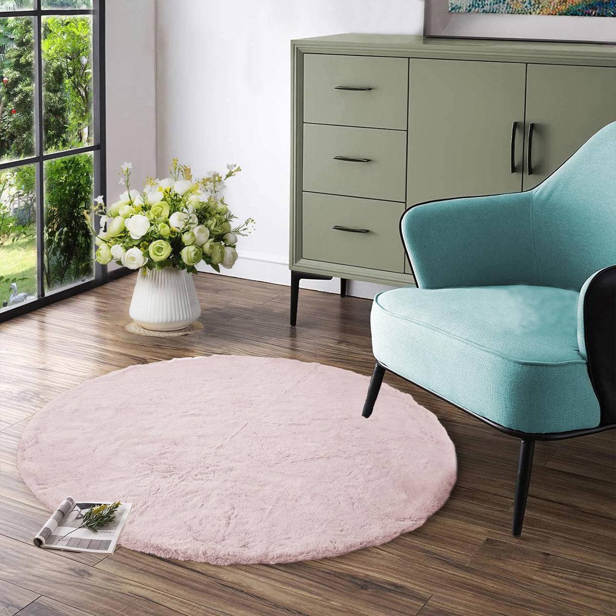 Latepis Washable Rugs 3x5 White Fluffy Shag Rug Shaggy Rug for Living Room Super Soft Area Rugs for Bedroom Nursery