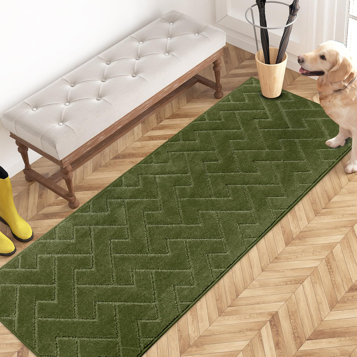 PURRUGS Dirt Trapping Door Mat Indoor Entrance, 20" x 31.5", Grey