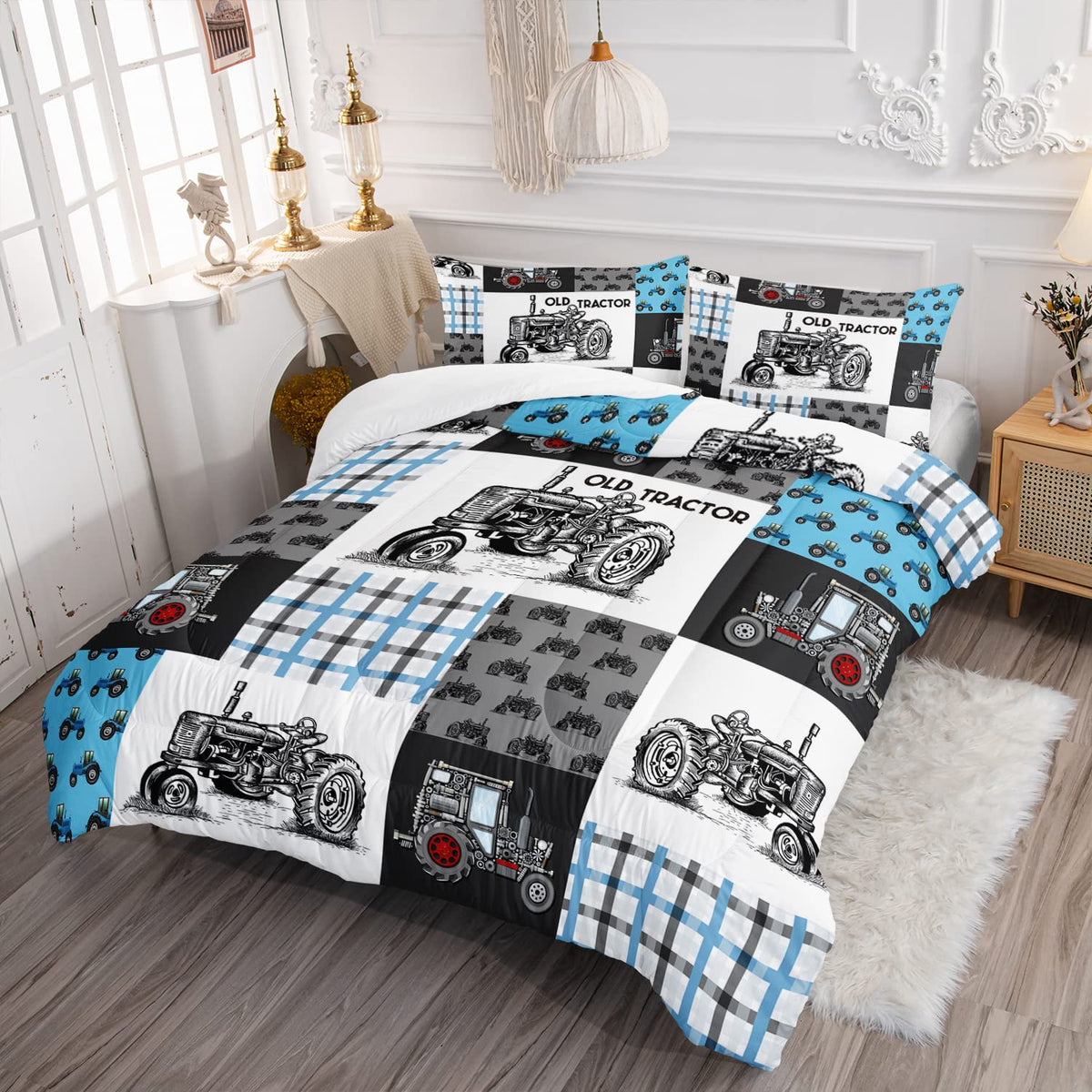 Axolotl Kid Comforter Set Twin Size,Racing Car Bedding Set for Boys Girls Teen Kids Children Racing Gifts,Race Cars Quilt Bed Set with 1 Comforter 2 Pillowcases,Red Grey