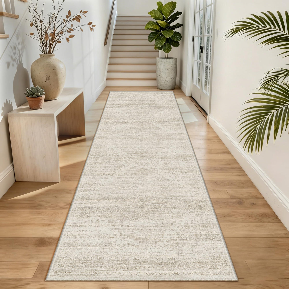 5x7 Area Rugs - Ultra-Thin Washble Rugs,Non-Slip Low Pile Abstract Print Rugs for Living Room,Home Office Decor,Stain Resistant Machine Washable Area Rug
