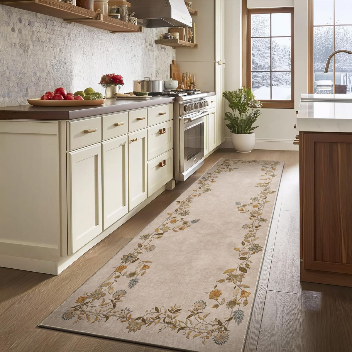 5x7 Area Rug for Living Room: Washable Bedroom Rug Non Slip Low Pile Carpet