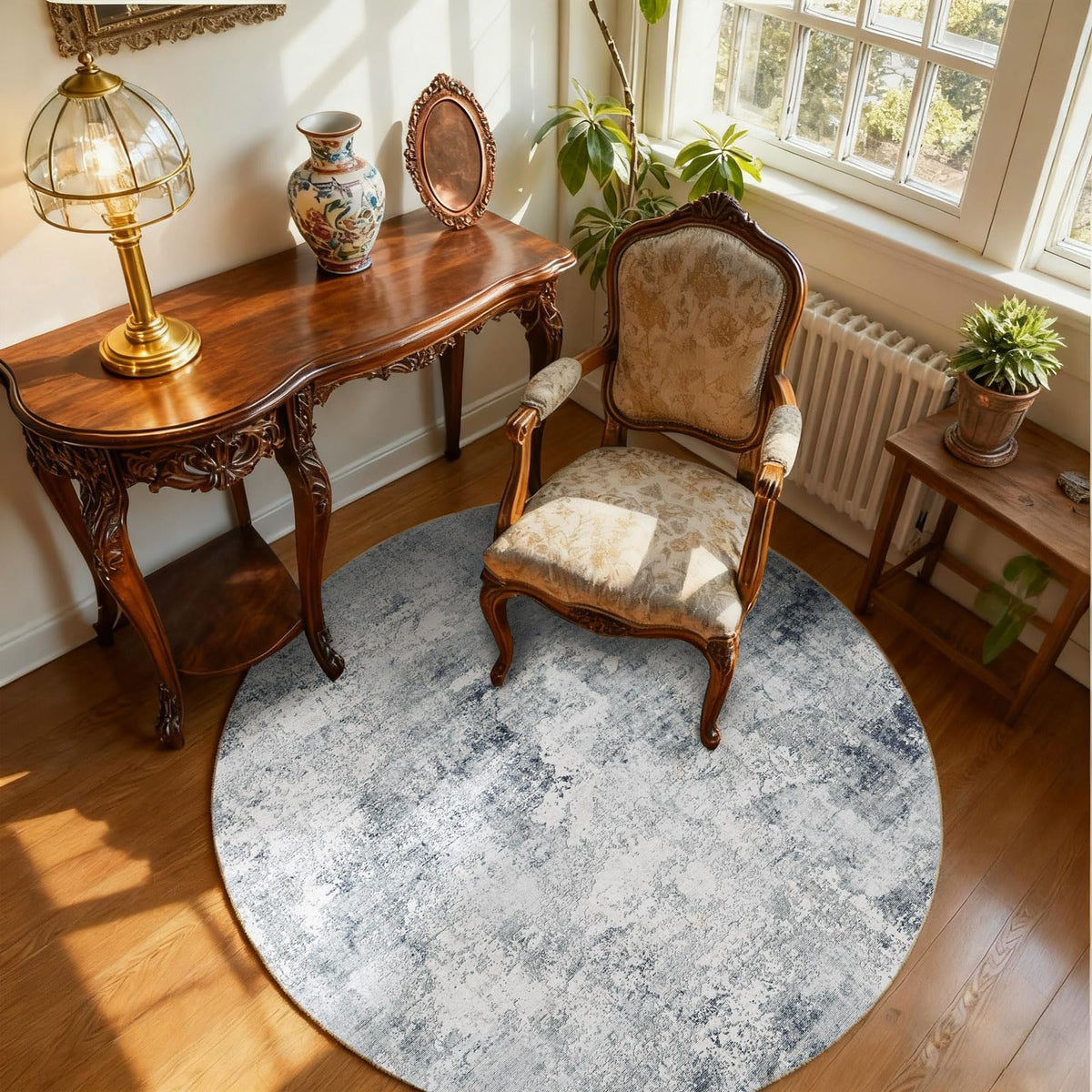 5x7 Area Rug for Living Room: Washable Bedroom Rug Non Slip Low Pile Carpet