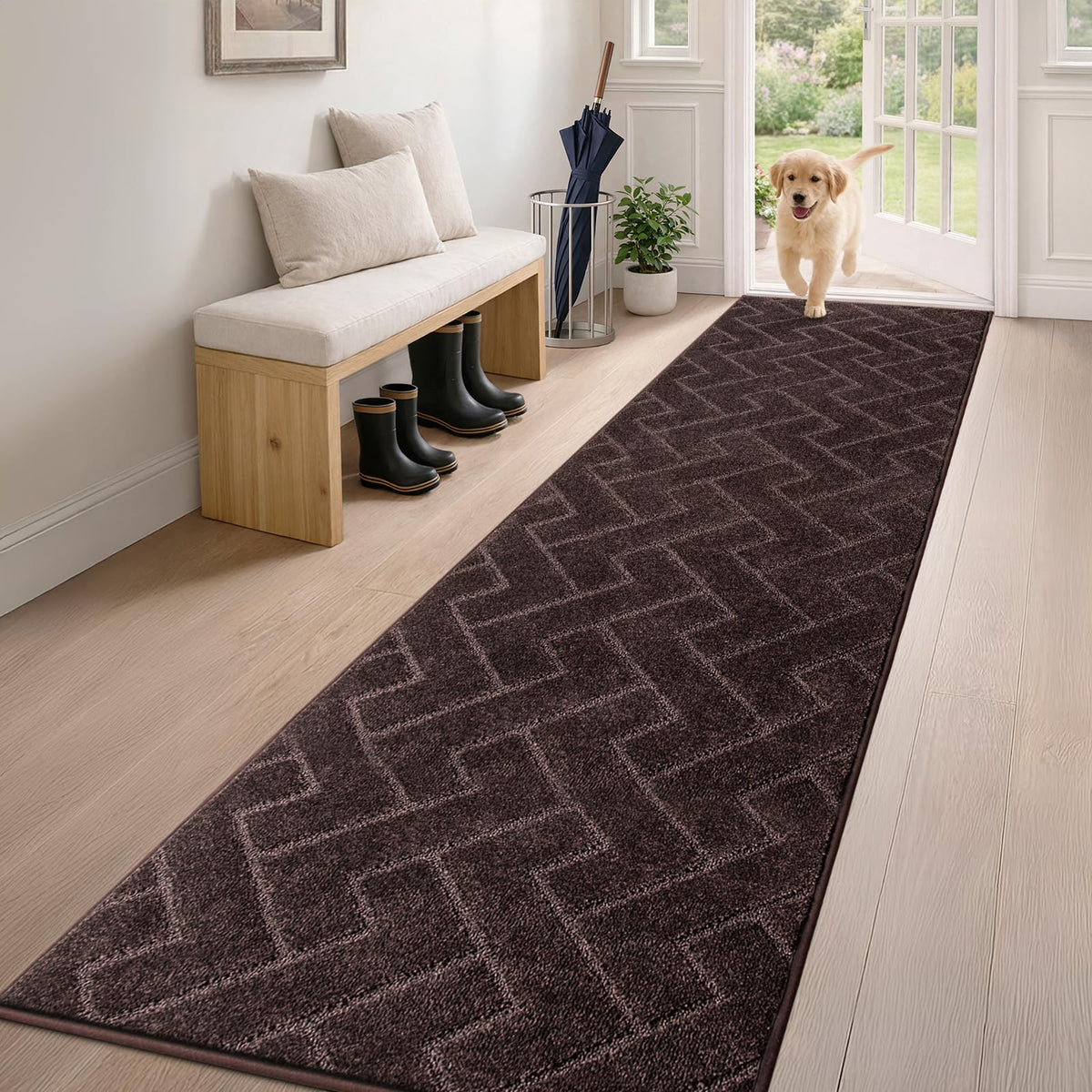 PURRUGS Dirt Trapping Door Mat Indoor Entrance, 20" x 31.5", Grey
