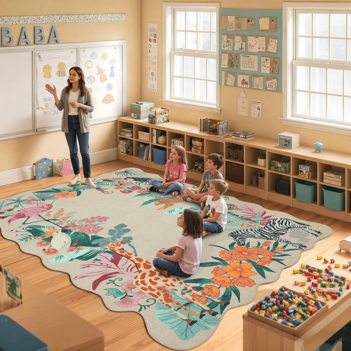 Rugxara Grey 5x7 Area Rugs for Bedroom & Living Room