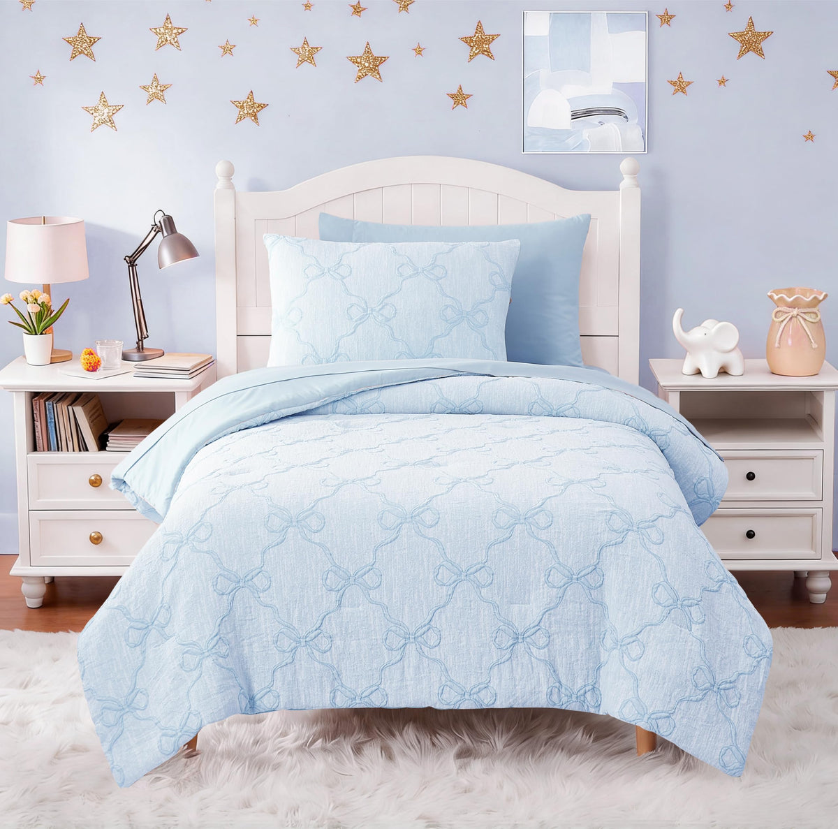 Twin Comforter Set with Sheets for Girls-5 Pieces Twin Bedding Sets