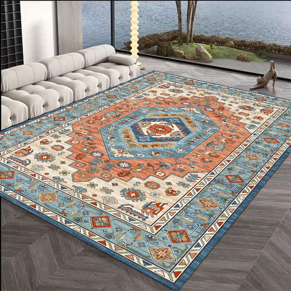 1.6x2.6 Small Area Rug, Washable Non-Slip for Entryway Green