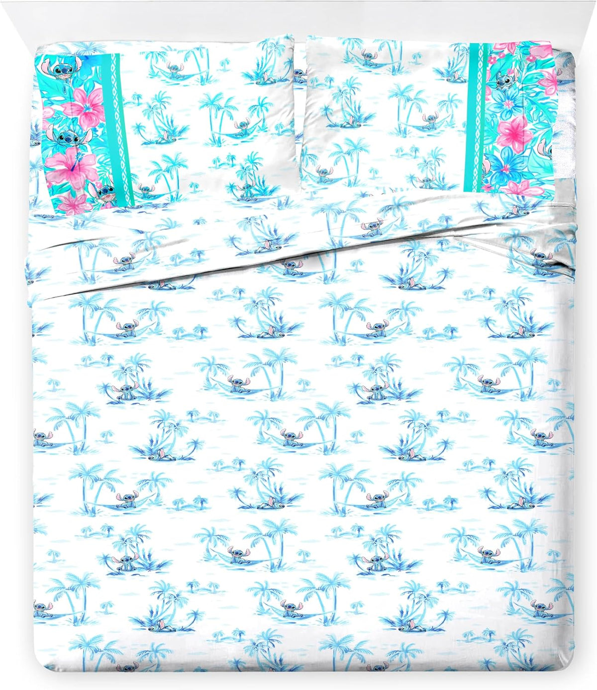 Disney Lilo and Stitch Full Size Comforter Set 7 Piece Bedding, Multi
